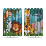 Cortina Infantil Safari Baby 2,60x1,50 Mod 01