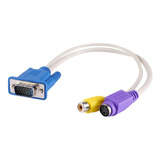 Cable Vga A Rca S-video Adaptador Macho Pc Notebook Led Tv Negro