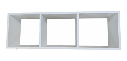 Nicho Triplo Branco 90x30x20 100% Mdf Com Suporte Invisível 