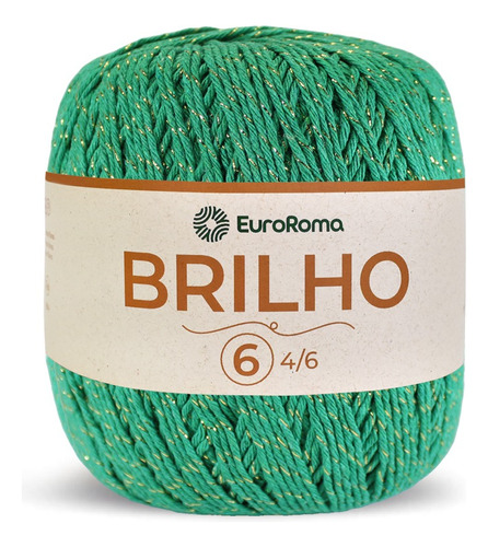 Kit Barbante Euroroma Brilho Ouro/prata N°6 400g - 30 Und