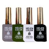 Coleção Esmalte Helen Color - Cinza Verde Branco E Preto