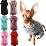 Suéter Para Mascotas Perros Gatos Cuello Alto Lana Saco 