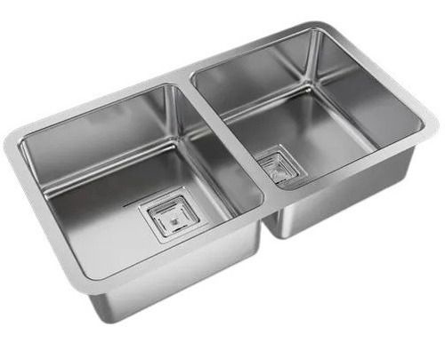 Bacha Cocina Doble Johnson Quadra Q76 Bajo Mesada