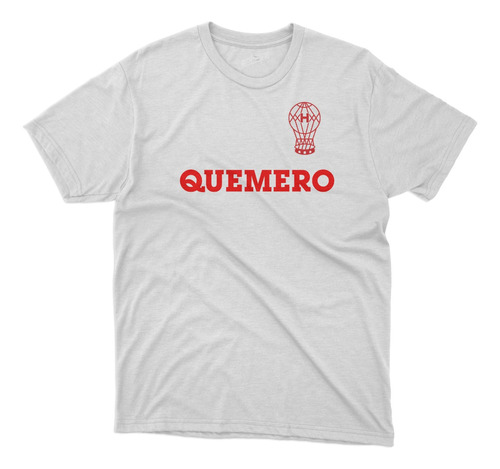 Remera Futbol Huracan Quemero Y Escudo Blanca