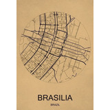 Poster Retrô - Brasilia - Brazil - Art & Decor 33 Cm X 48 Cm