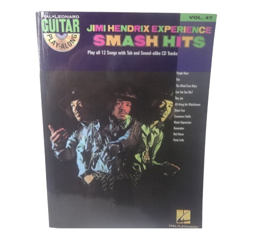 Partitura Jimi Hendrix Smash Hits Guitar Orig Play Along 47