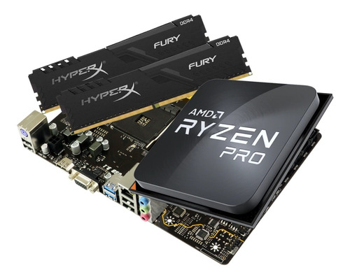 Kit Upgrade Gamer Ryzen 3 Pro 3200ge+vega8+16g Ddr4 Hyperx!!