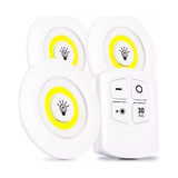 Kit 3 Lâmpadas Luminária Led Controle S/ Fio Spot Remoto 15w