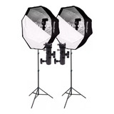 Kit 2 Octabox Softbox Godox 120cm + Bracket E + Tripie Linco