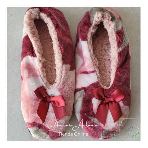 Pantufla Tipo Balerina Base Antideslizante T. Unico