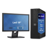 Monitor 19 Cpu Completo Dell Optiplex 3050 I3 7ger 4gb 500gb