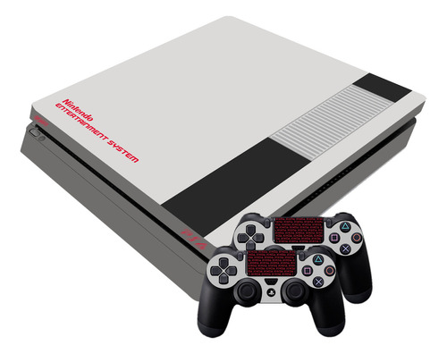 Skin Ps4 Slim Retro Nes Nintendo Para Consola  Barlights