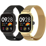 2 Correa Milanese + Funda Acero Para Xiaomi Mi Redmi Watch 4