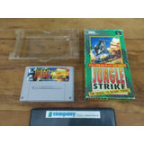 Jungle Strike Super Famicom Nintendo Japonês Com Caixa Berço