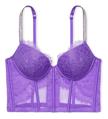 Corset Push Up Encaje Tiras Shine Victoria's Secret 