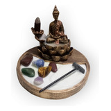 Jardim Zen Incensario Cascata Buda Hindu Pedras 7 Chakras 