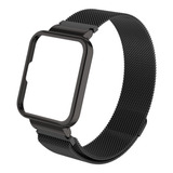 Oyeoye Pulseira Metal Aço Inox Para Xiaomi Mi Watch 2 Lite Cor Magnetica Preta