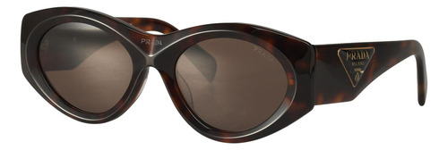 Prada Spr 20zs 19d-01t Square Shape Cafe Negro