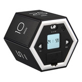 Reloj Digital Hexagonal Con Forma De Cubos Magnéticos, Tempo