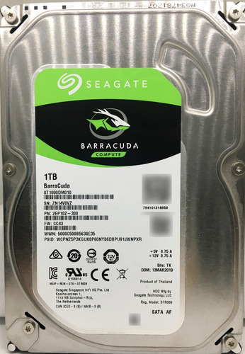 Seagate St1000dm010-2ep102 1000gb Sata - 3352 Recuperodatos