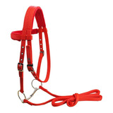 Rienda De Caballo Con Cabestro De Control De Rojo M