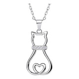 Collar Gato Plata Mujer S925 