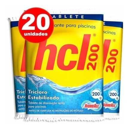 Pastilha De Cloro - Hcl 200 Gramas 20 Unid.