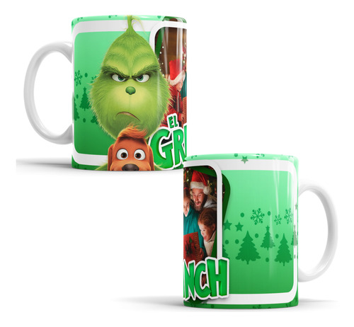 Taza De El Grinch Y Su Perrito Para Regalo De Navidad