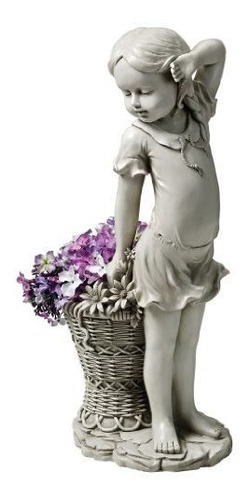 Diseño Toscano Francesla Estatua De La Niña De Las Flores
