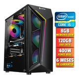 Cpu Pc Gamer Intel I5 Memoria Ram 8gb + Ssd 120gb + Fan Rgb