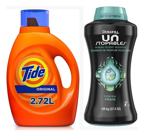 Detergente Líquido Tide Original 2.72 Lts + Downy Perlas 1kg