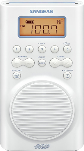 Sangean Radio De Ducha Impermeable H205 Am/fm Para Alerta M.