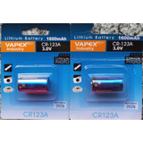 Pila Cr123a 3v Lithium Vapex - Linterna, Cámara Sensores X 2