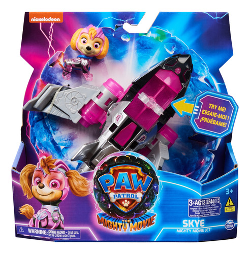 Paw Patrol La Película Vehículo Skye, Figura, Luces, Sonidos