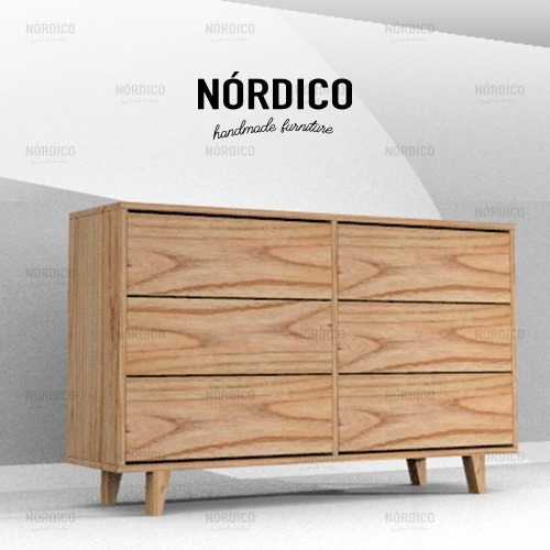 Comoda Cajonera Escandinava Nordico 130 Chifonier Paraiso