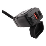 Cargador De Teléfono Para Motocicleta, Usb Doble Tipo C Pd