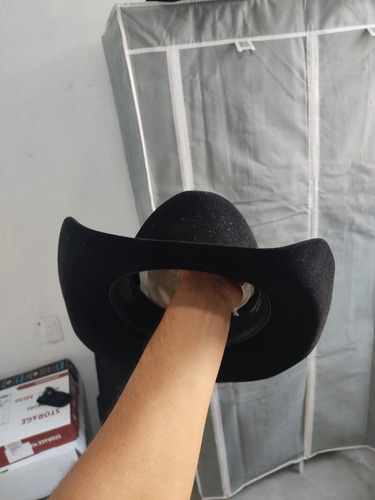 Texana Sombrero Negro De Pelo De Conejo