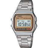 Reloj Casio Vintage Metálico Plateado Caratula Dorada