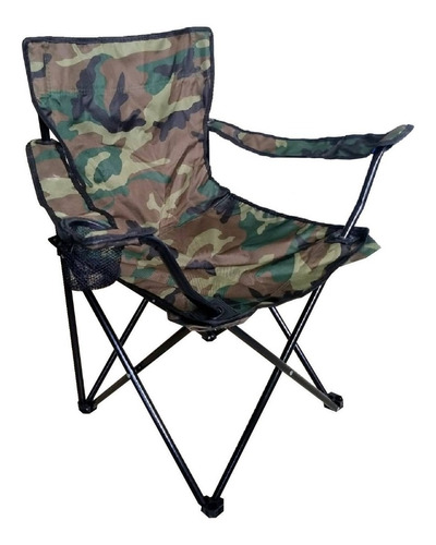 Sillon Director Plegable Para Camping Porta Vasos Camuflado