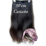 Cortina Natural 50/54 Cm Largo Con Vincha + Peinetas Regalo