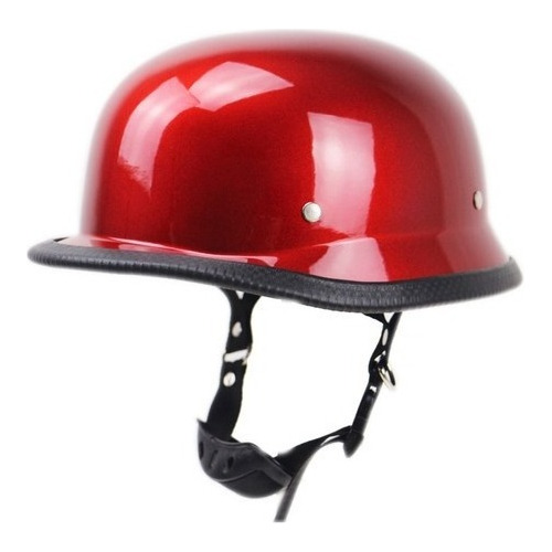 Casco De Moto Rojo Alemán Chopper Cruiser [s]