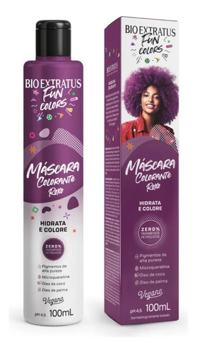 Máscara Tonalizante Fun Colors Roxo 100ml Bio Extratus