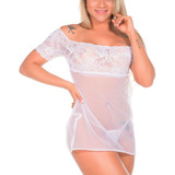 Camisola Noite Sensual Transparente Sexy Mulher Feminina