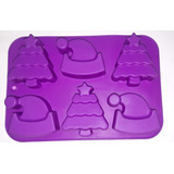 Molde De Silicona Para Navidad Galletas Chocolate Navideña