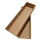 12  Cajas Sin Tapa 27.6cm X 10cm X 3cm De Madera Mdf