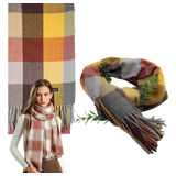 Maxi Bufanda Textil Escocesa Invierno / Ed7068