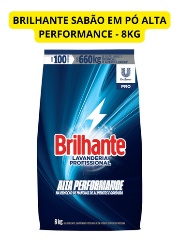 Brilhante Lavanderia Profissional Alta Performance Sabão Em Pó 8kg