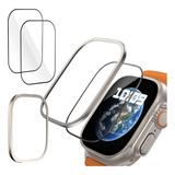 Titanio Protector+2 Mica Cristal Para Apple Watch Ultra 49mm