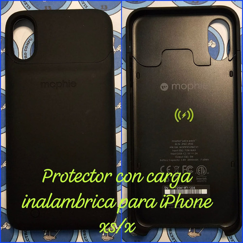 Protector Con Cargador Inalámbrico Para iPhone X/xs