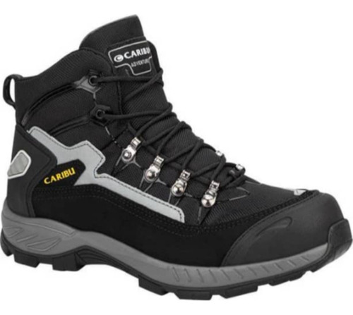 Botin Montaña Y Senderismo Agujeta Caribu 362 Negro Hombre